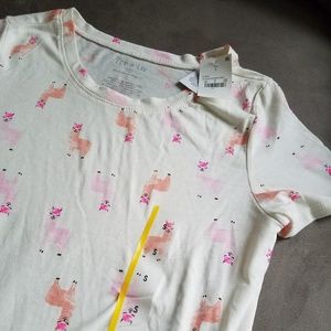 Neon Pink BRAND NEW Llama T-Shirt Size Small